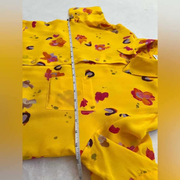 Altuzarra Vittoria Dress  Floral Button Down Drawstring Waist Short Sleeve US 10 - Picture 7 of 9